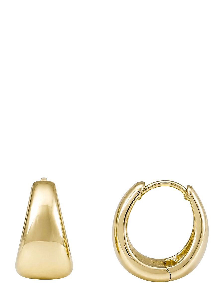 SNÖ of Sweden - Honey drop ring ear 12mm plain g - Onesize - plain g - 2
