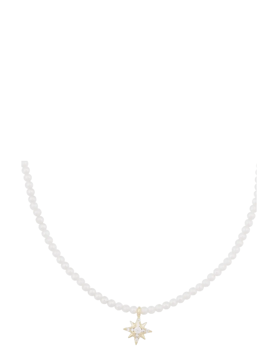 SNÖ of Sweden - Stellaris pendant pearl neck 42 - pärlitega kaelakeed - g/white - 2