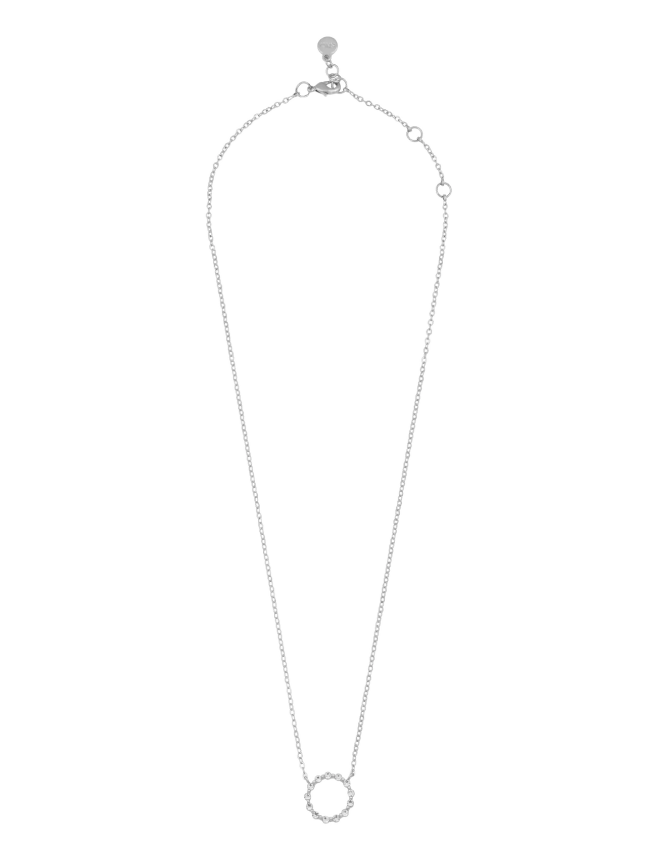 SNÖ of Sweden Sprinkles circle pendant neck 45 s/clear - 45 cm - Festtøj - S/CLEAR / silver