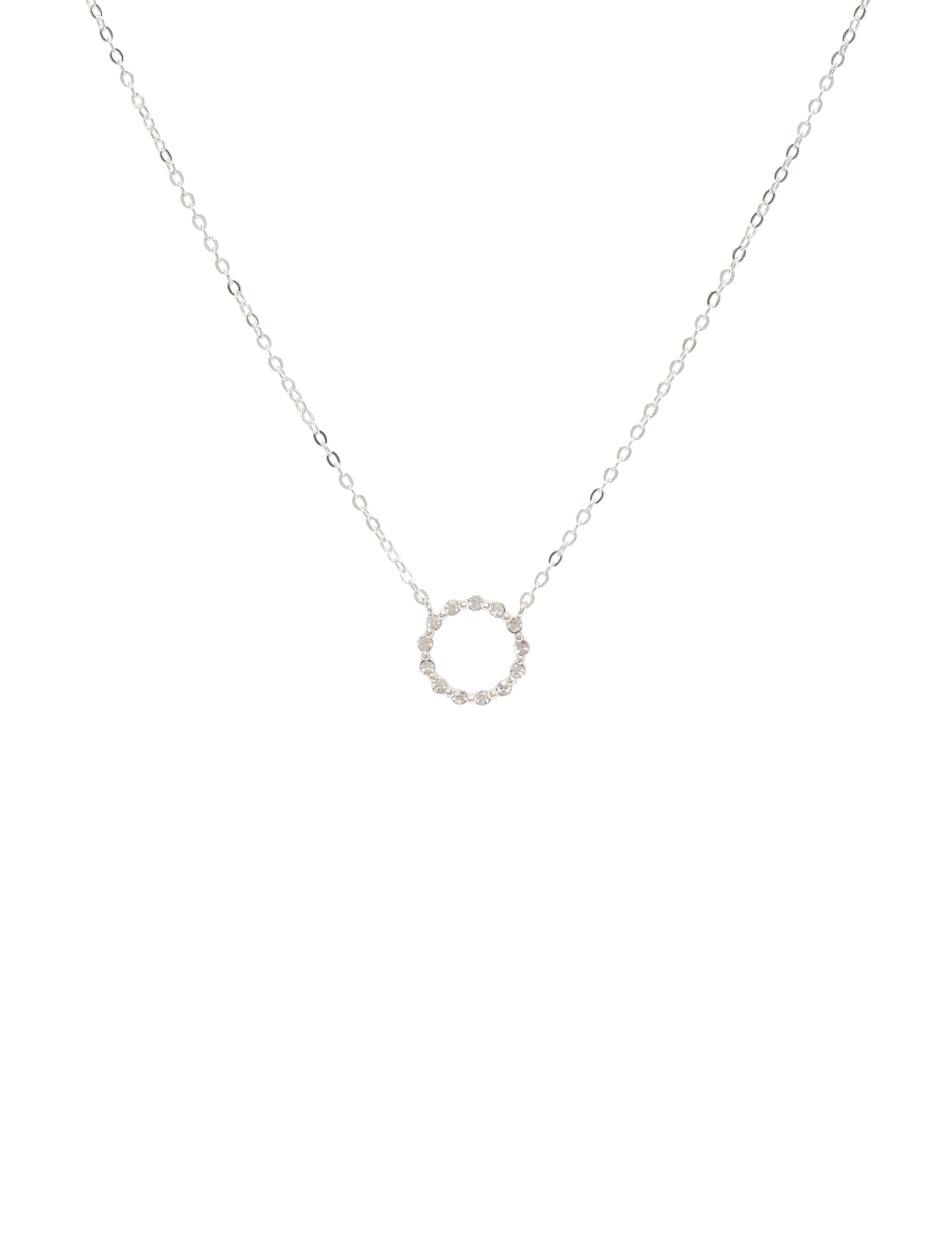 SNÖ of Sweden - Sprinkles circle pendant neck 45 s/clear - 45 cm - dainty necklaces - s/clear - 2
