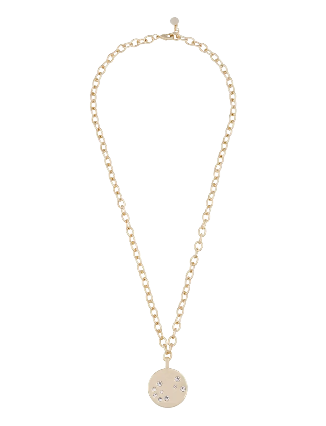 SNÖ of Sweden Sprinkles big pendant chain neck 50 - Halskæder - G/CLEAR / gold