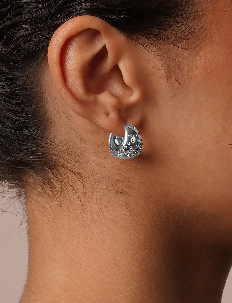 SNÖ of Sweden - Sprinkles Core small oval ring ear - s/clear - 0