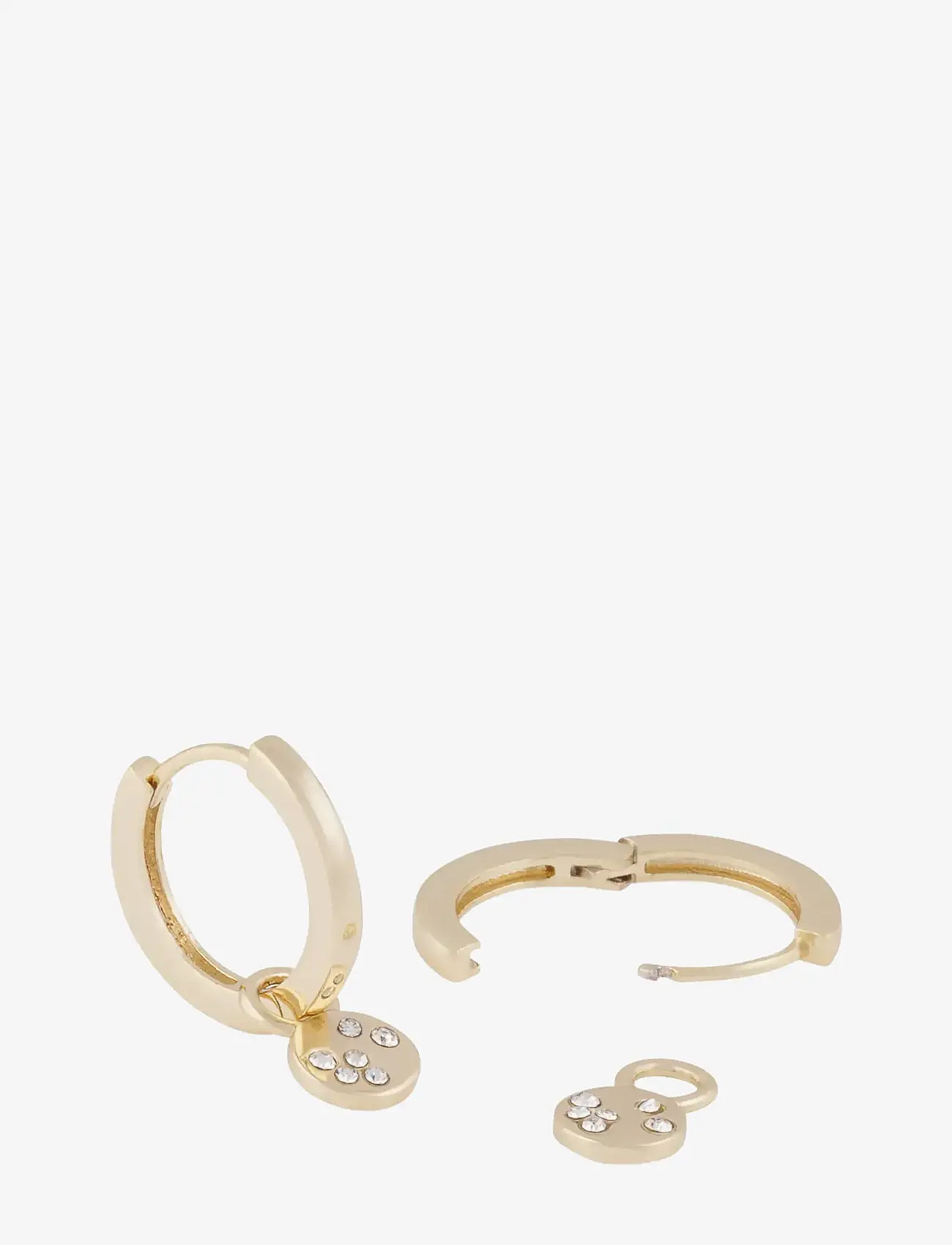 SNÖ of Sweden - Sprinkles pendant ear - creoler & hoops - g/clear - 2