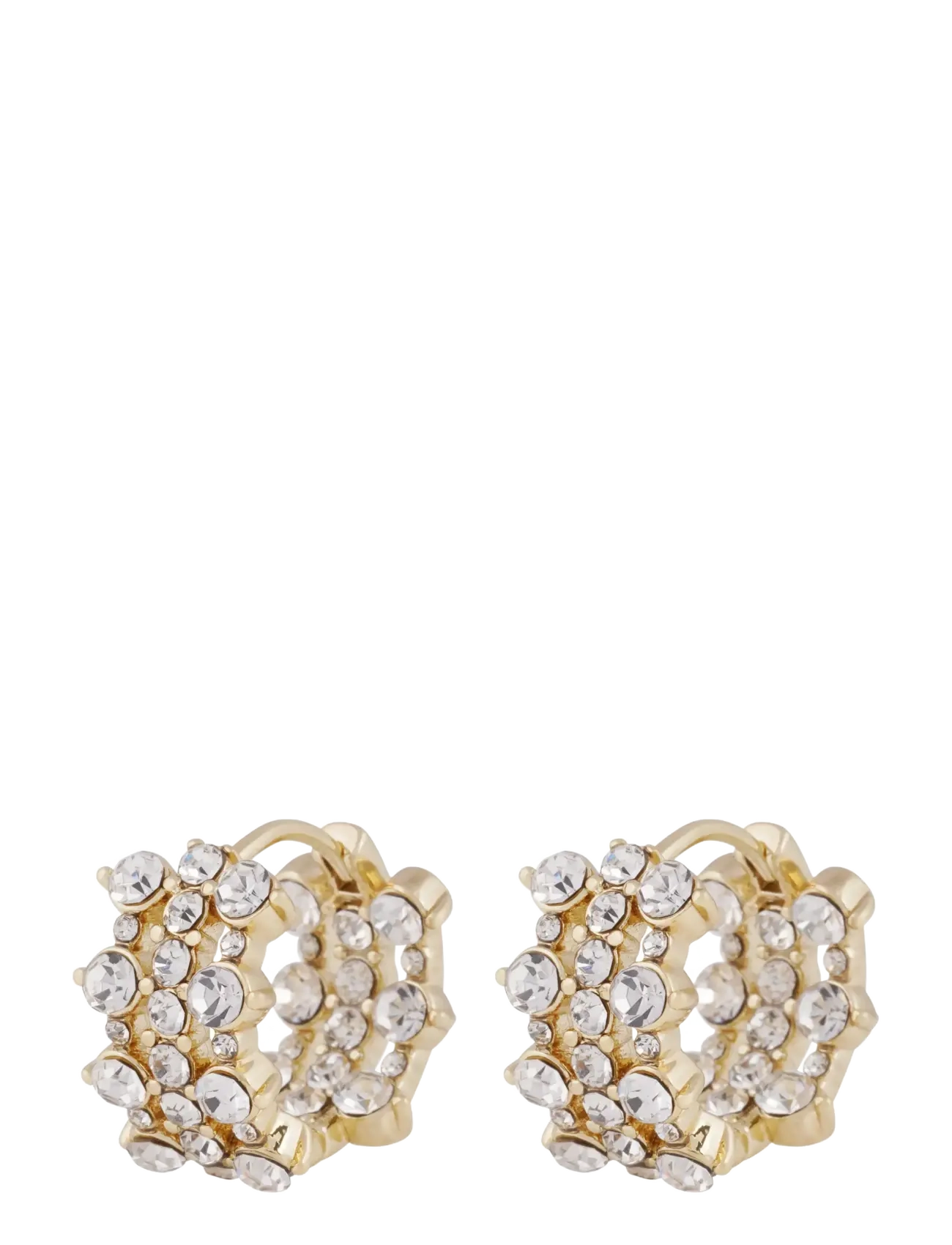 SNÖ of Sweden Sprinkles small tripple crystal ring ear g/clear - Onesize - Creoler & Hoops - G/CLEAR / gold