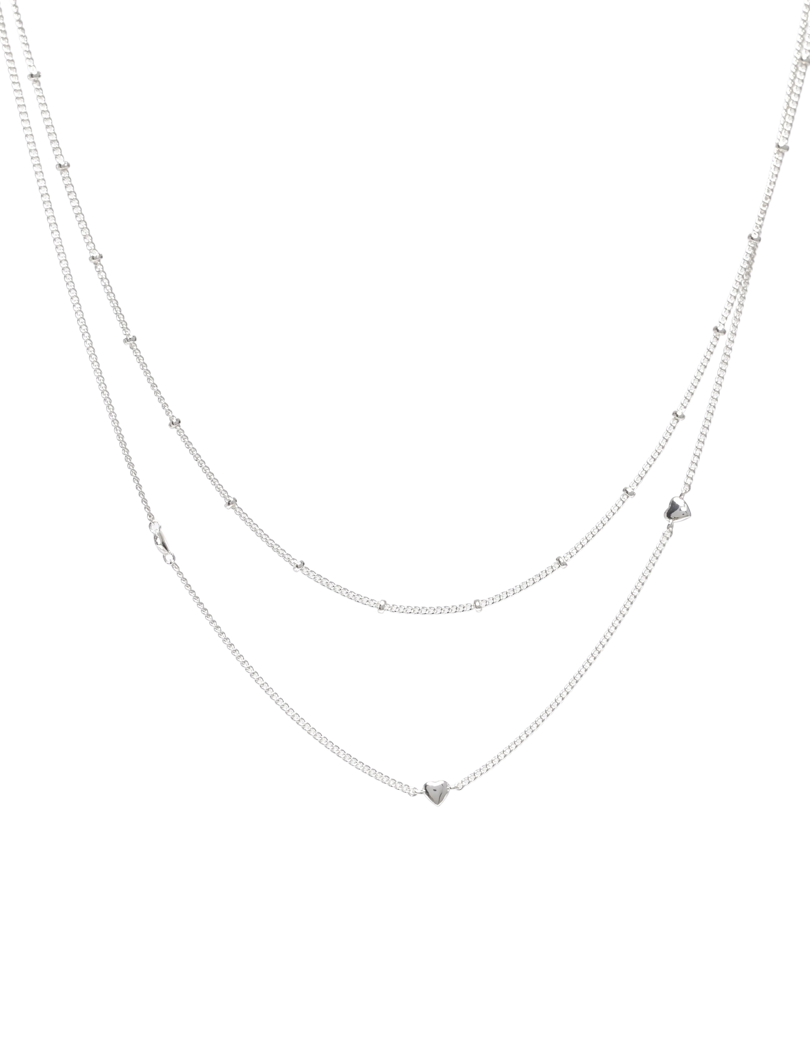 SNÖ of Sweden Lovely double chain neck 40 - SNÖ of Sweden - PLAIN S / silver