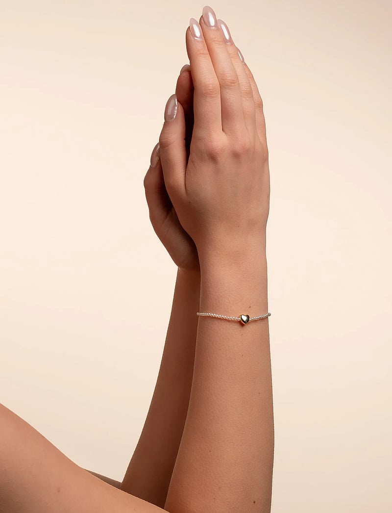 SNÖ of Sweden - Lovely pendant pearl brace - pärlitest käevõru - g/white - 0