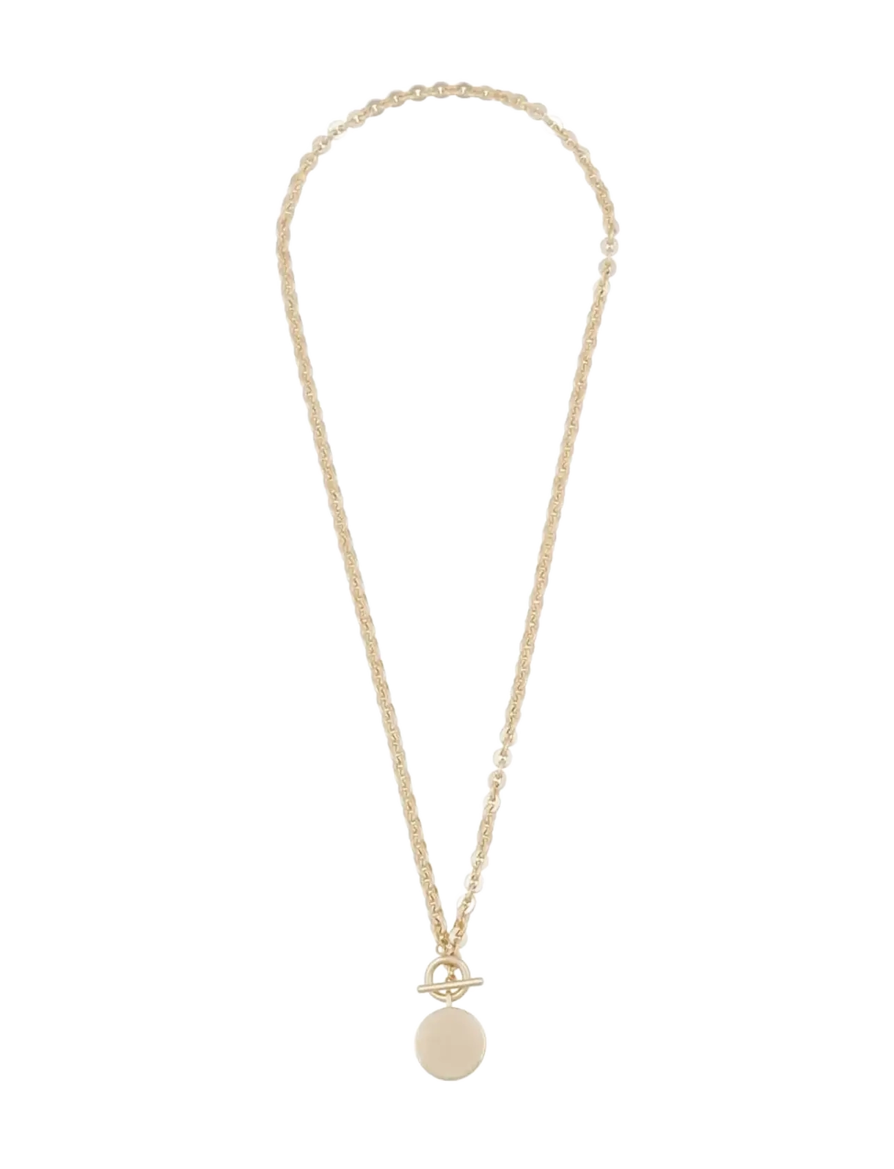 SNÖ of Sweden Essential coin pendant neck 60 plain g - 60 cm - Chain necklaces - PLAIN G / gold
