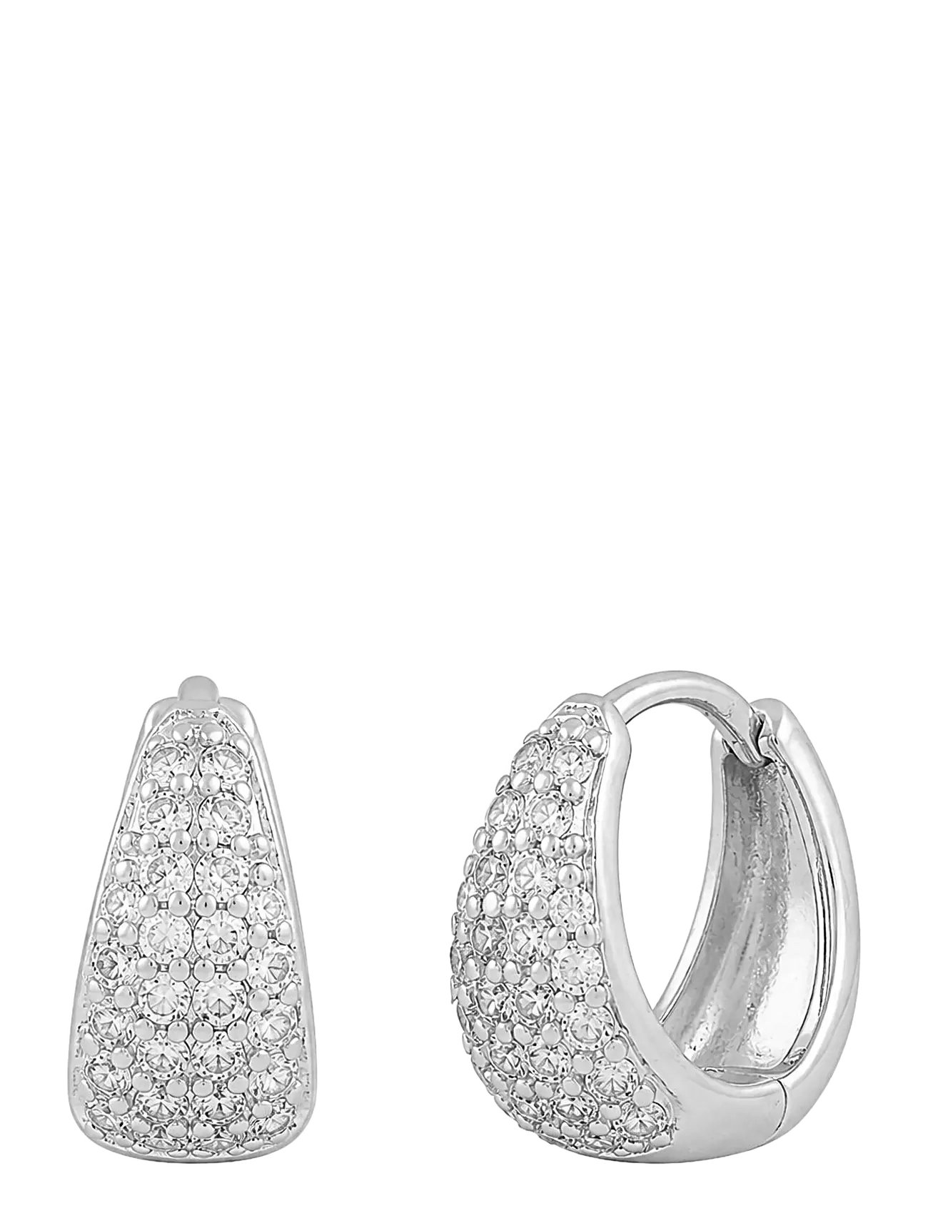 SNÖ of Sweden Essential Honey crystal small oval ear s/clear - Onesize - Smykker - S/CLEAR / silver