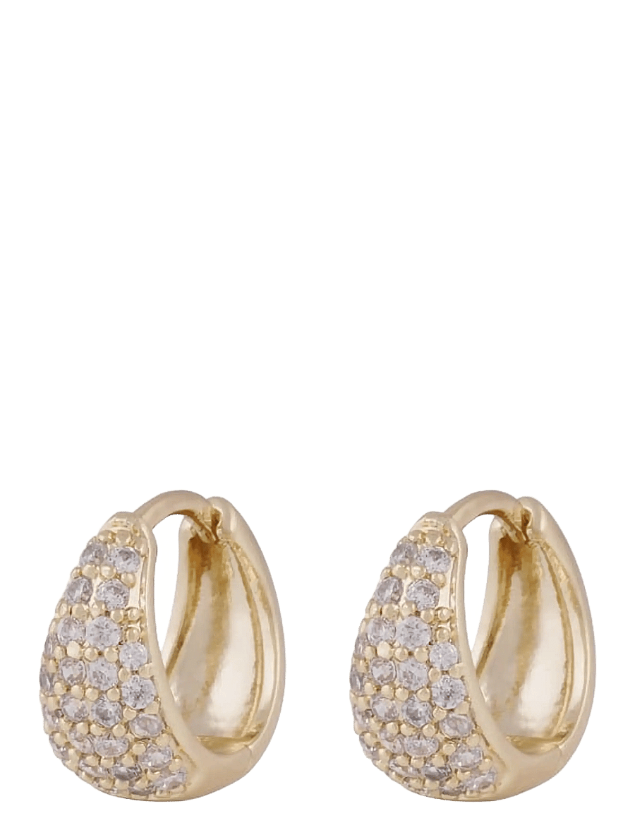SNÖ of Sweden - Essential Honey crystal small oval ear g/clear - Onesize - kreolen - g/clear - 2