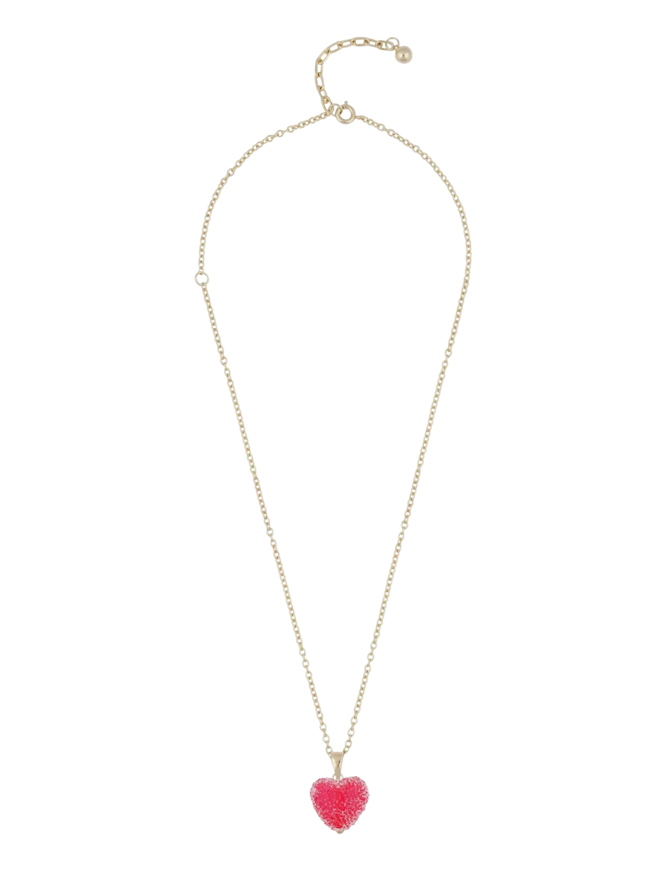 SNÖ of Sweden Sugar hearts pendant neck 42 g/red - 42 cm - Anhänger - G/RED / gold