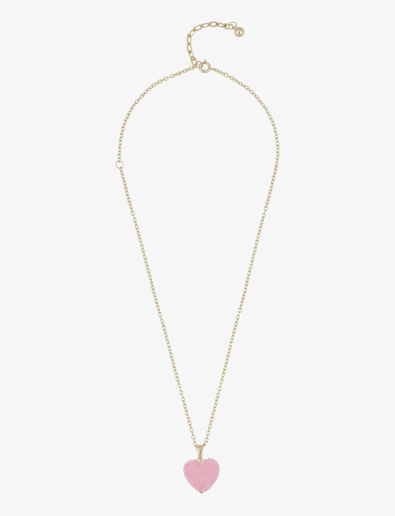 SNÖ of Sweden - Sugar hearts pendant neck 42 g/pink - 42 cm - kedjehalsband - g/pink - 1