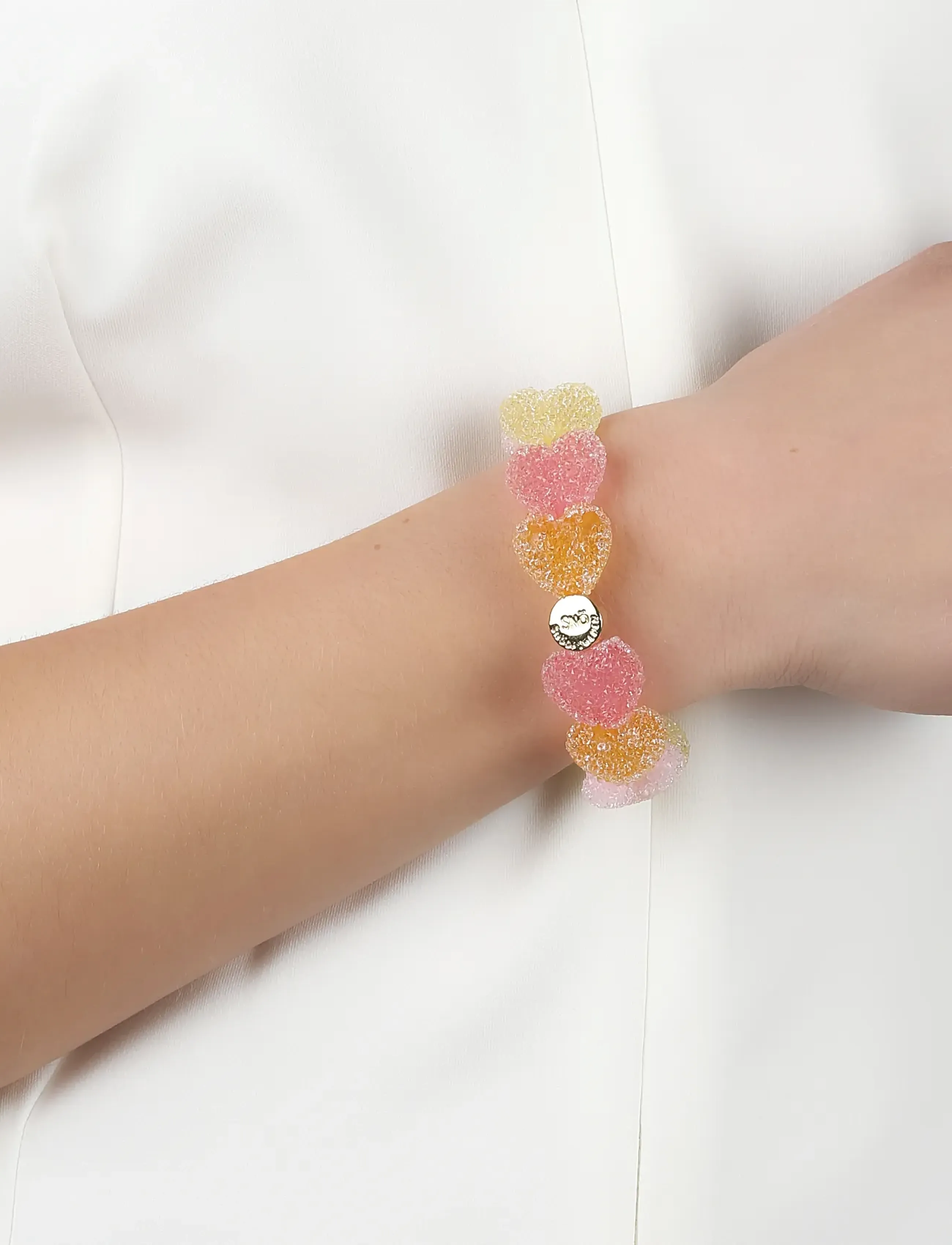 SNÖ of Sweden - Sugar hearts elastic brace g/mix peach - SM - g/mix peach - 2