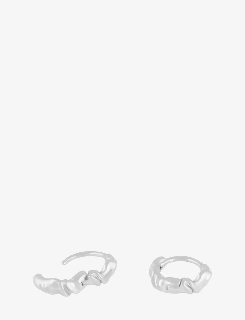 SNÖ of Sweden - Wave small ring ear - hoops - plain s - 1