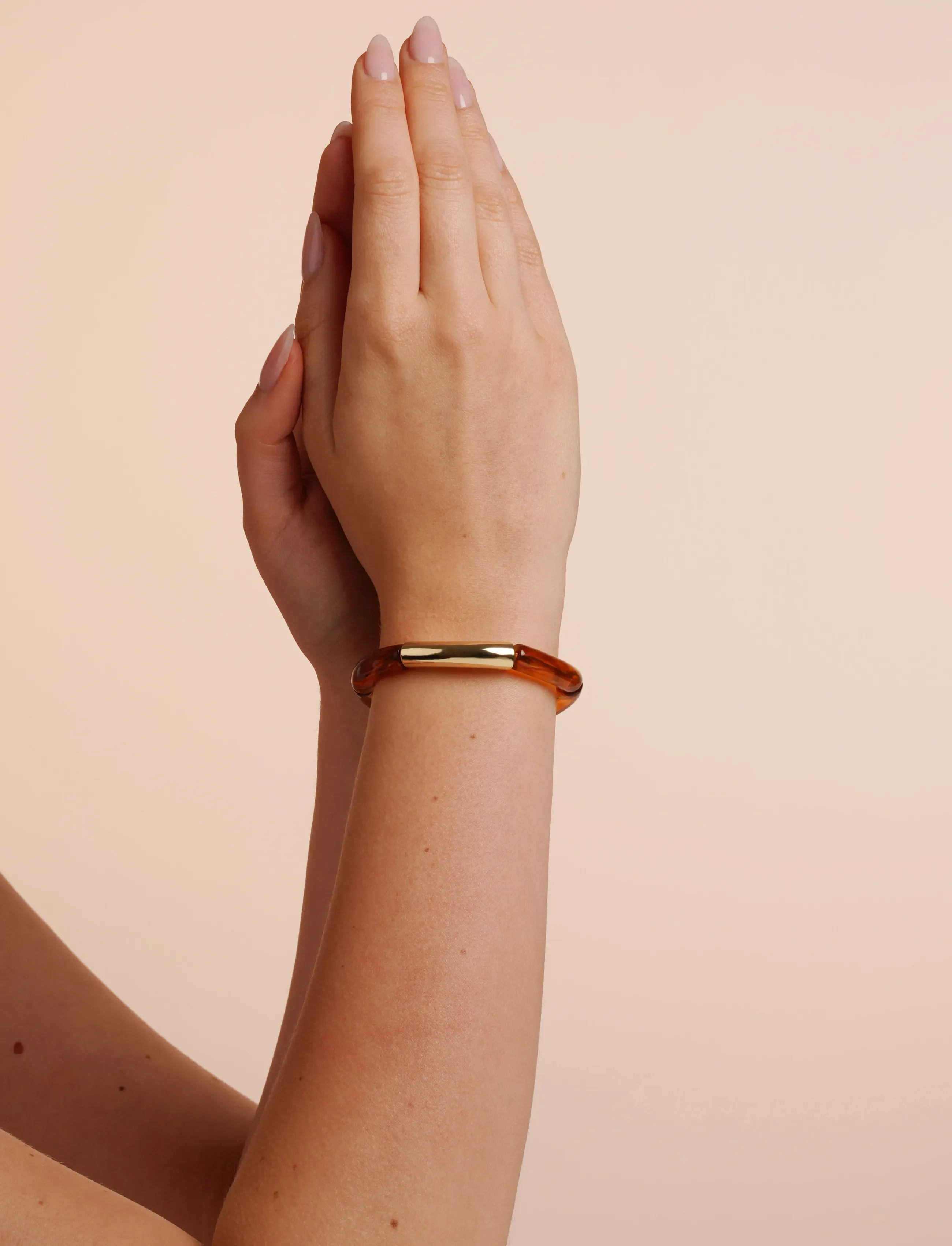 SNÖ of Sweden Becky Small Elastic Brace G/Brown - Onesize, One Size, Gold, Armbånd > Armringe, Dame