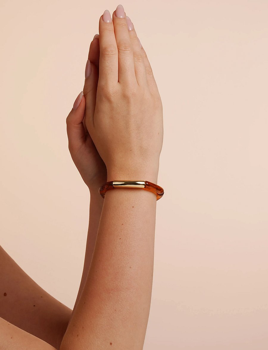 SNÖ of Sweden - Becky small elastic brace g/brown - Onesize - armringe - g/brown - 0