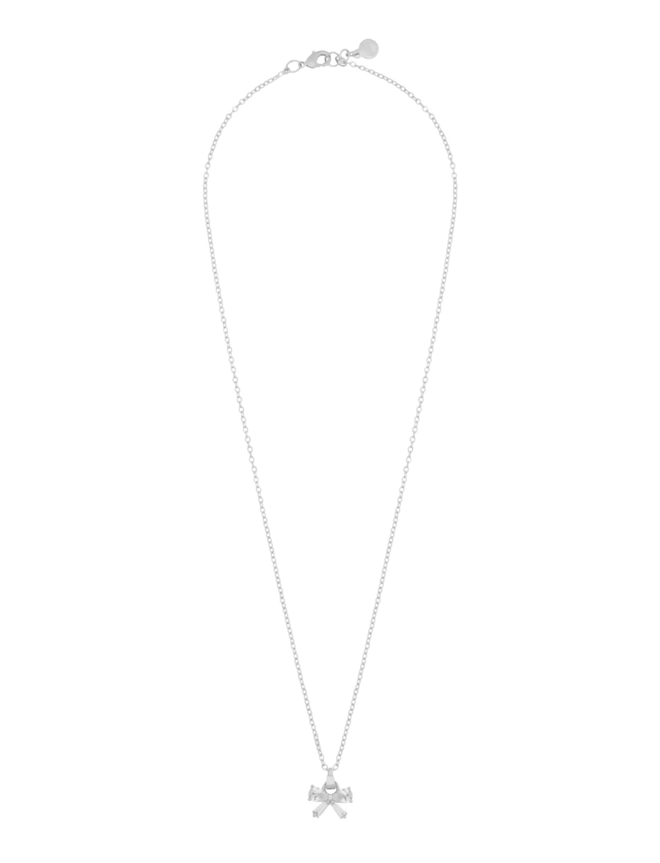SNÖ of Sweden Eira bow pendant neck 45 s/clear - 45 cm - Schmuck - S/CLEAR / silver