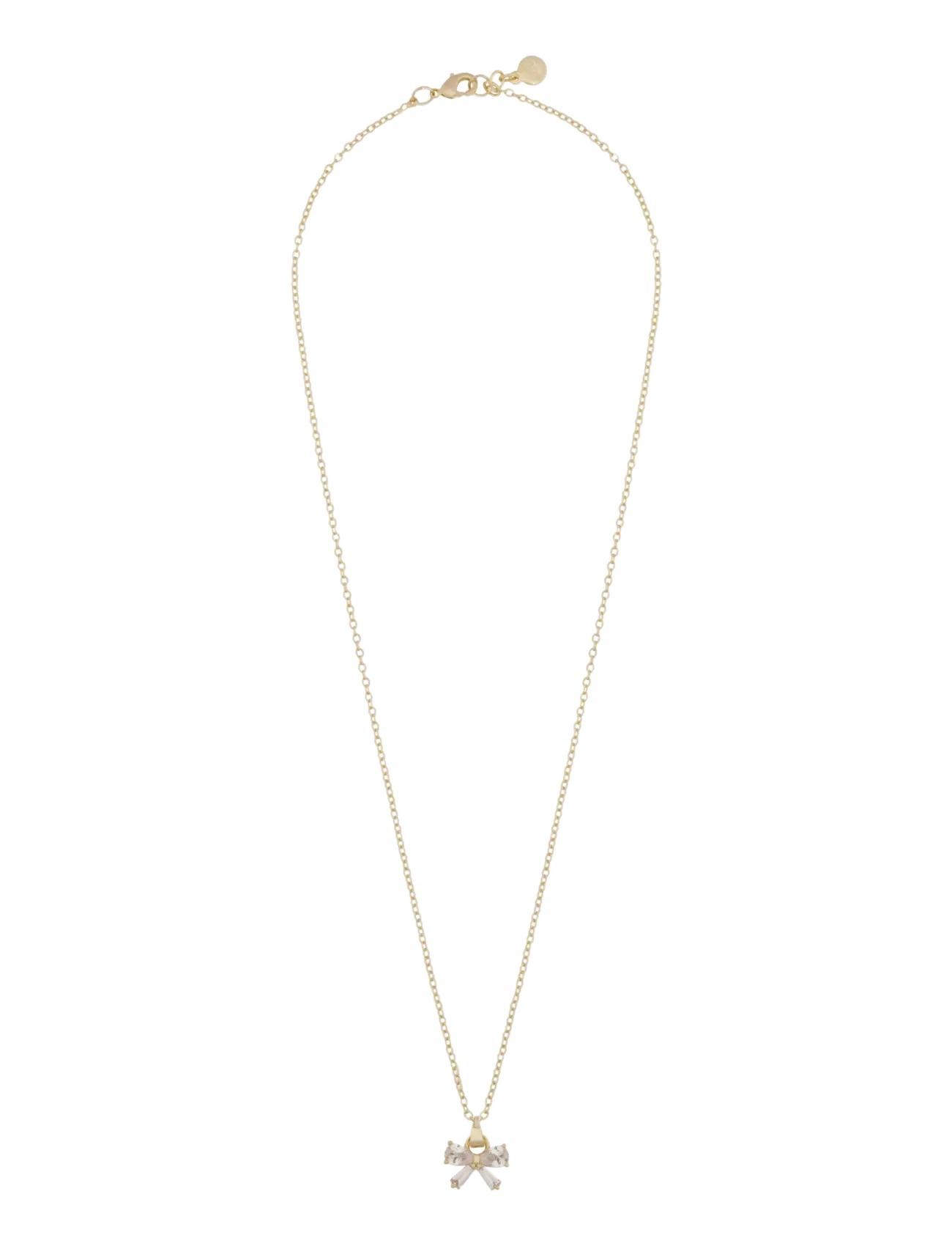 SNÖ of Sweden Eira bow pendant neck 45 g/clear - 45 cm - Jõulukingid - G/CLEAR / gold