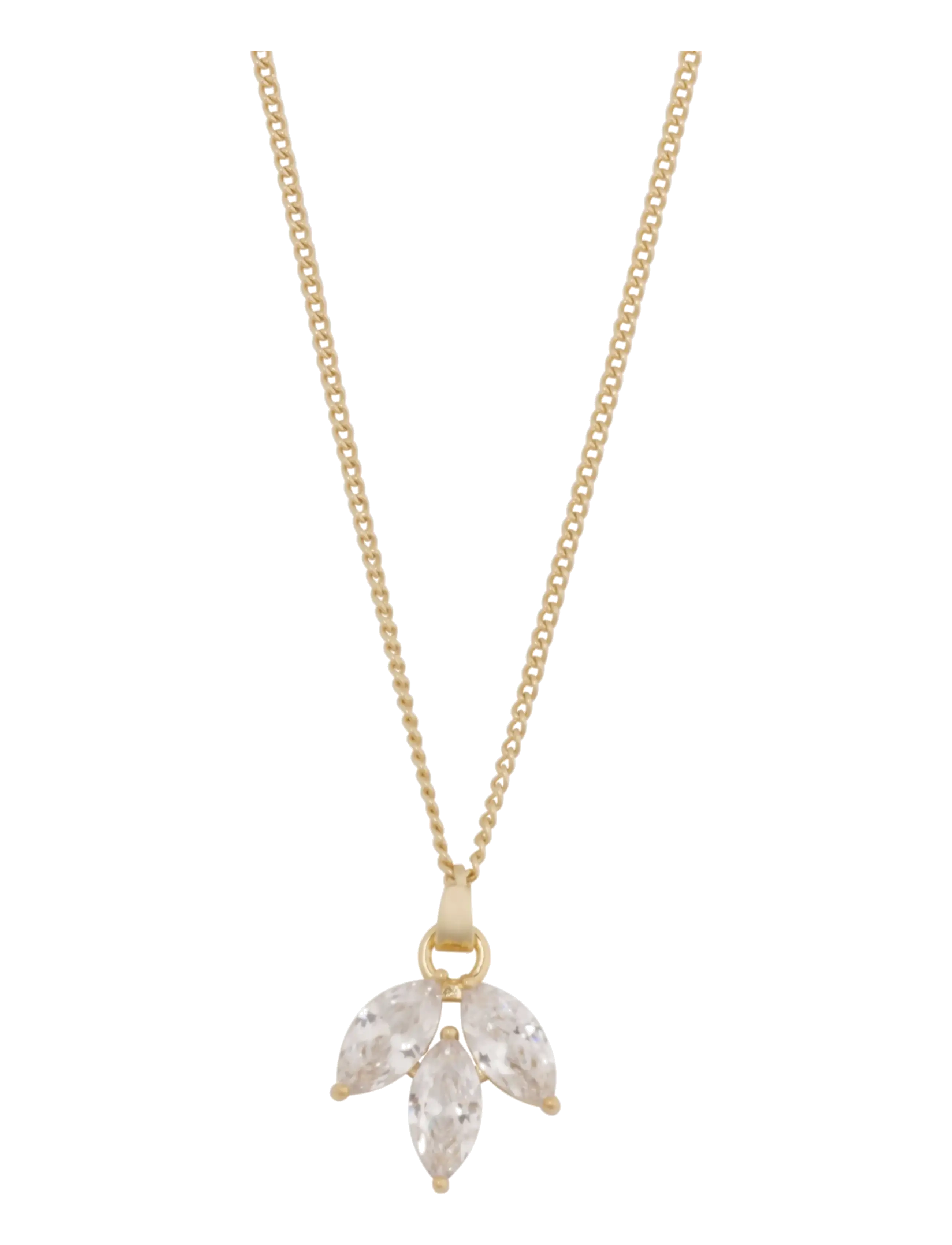 SNÖ OF SWEDEN Eira Tripple Navette Anhänger Neck 50 G/Clear - 50 Cm Gold - 50 CM - Damen