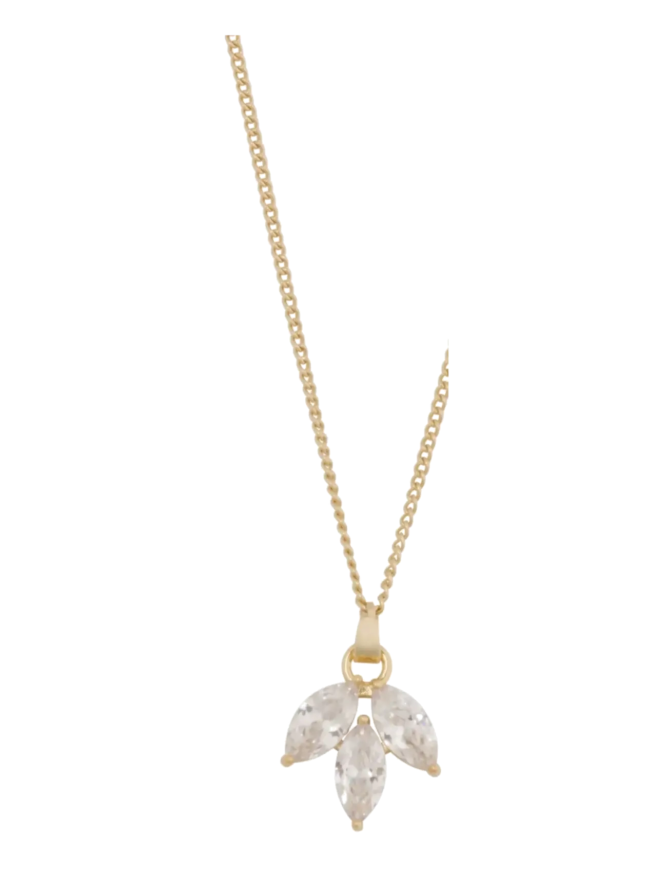 SNÖ of Sweden Eira tripple navette pendant neck 50 g/clear - 50 cm - Anhänger - G/CLEAR / gold