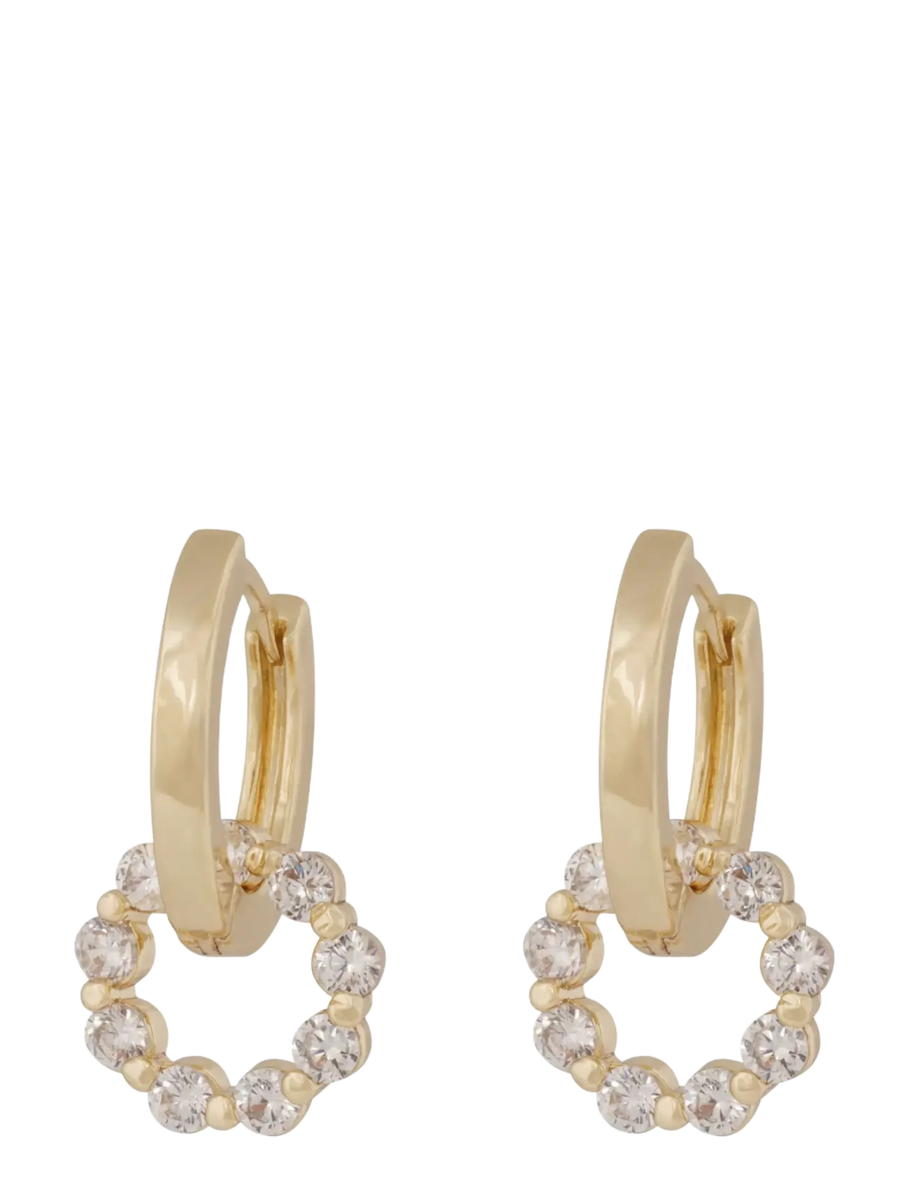 SNÖ of Sweden Eira crystal circle ring ear g/clear - Onesize - Ohrhänger - G/CLEAR / gold
