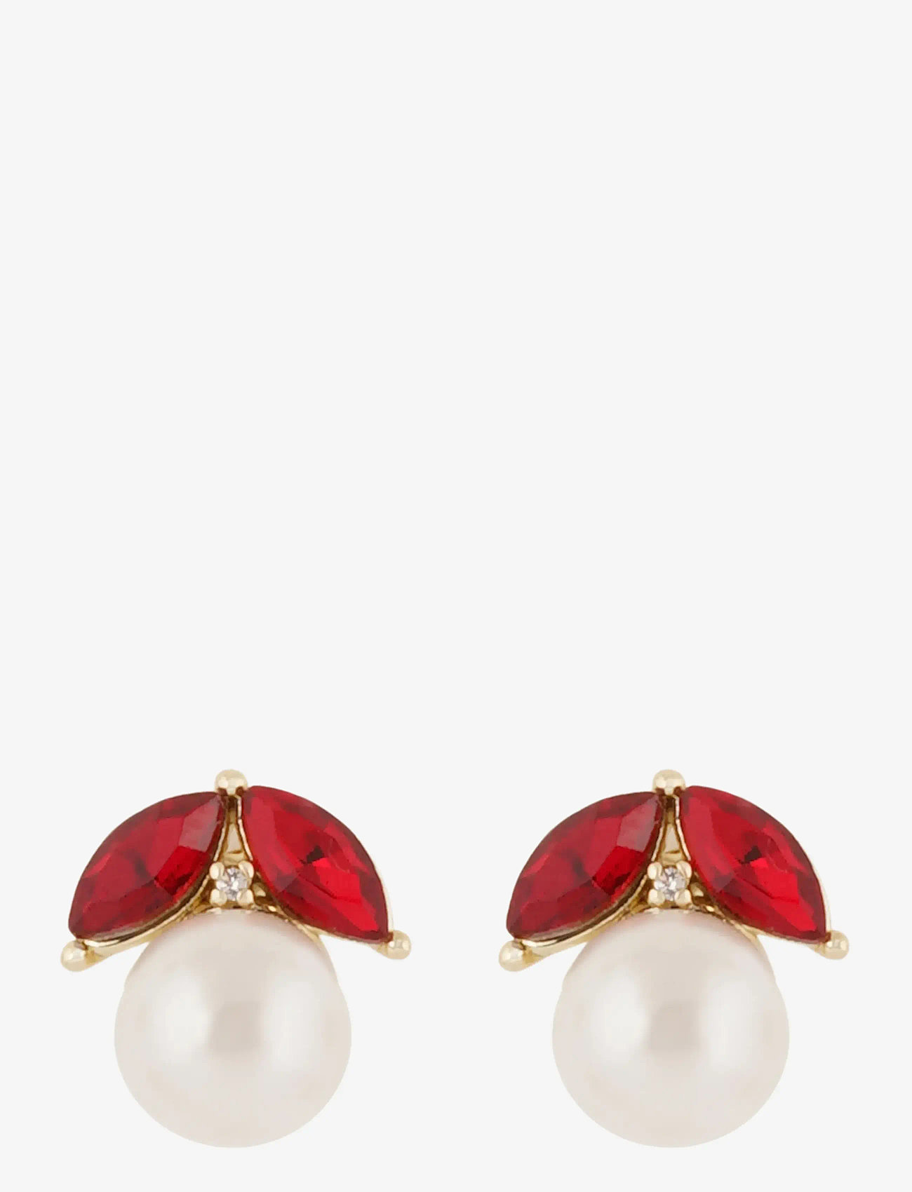 SNÖ of Sweden - Eira pearl ear g/red - Onesize - perlenohrringe - g/red - 1