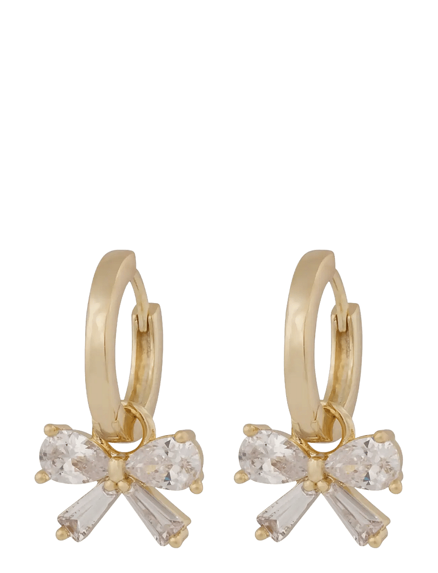 SNÖ of Sweden - Eira bow ring ear g/clear - Onesize - Øreringe med vedhæng - g/clear - 1