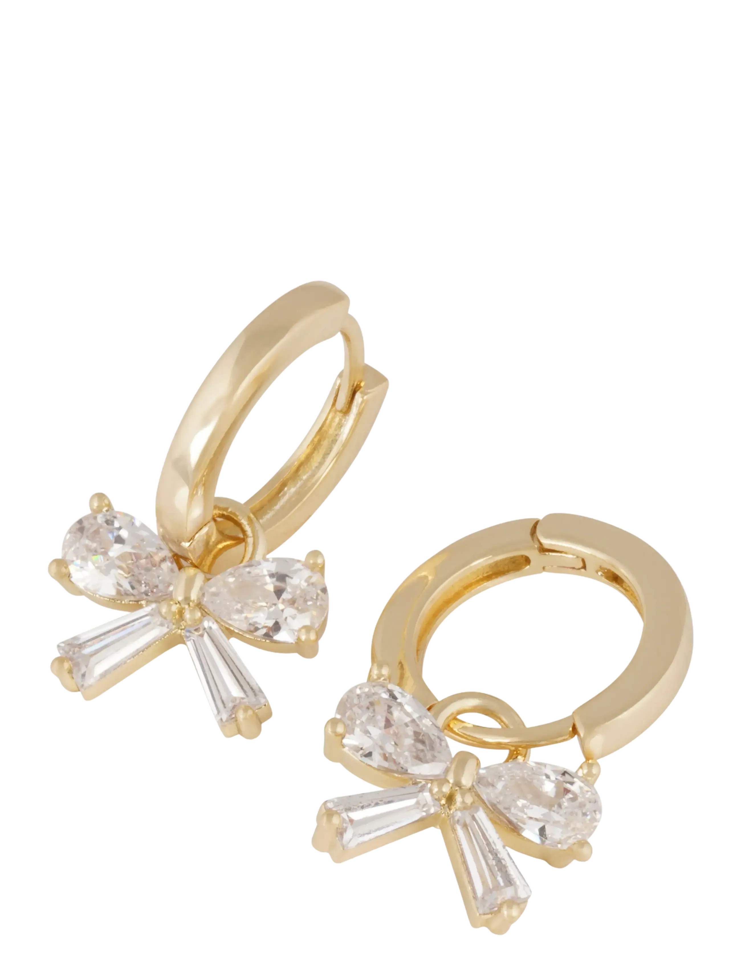 SNÖ of Sweden - Eira bow ring ear g/clear - Onesize - Øreringe med vedhæng - g/clear - 2