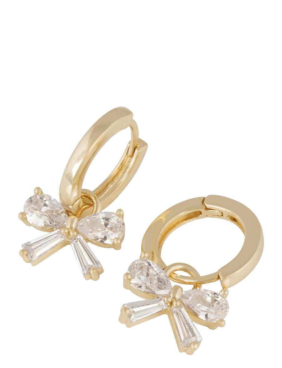 SNÖ of Sweden - Eira bow ring ear g/clear - Onesize - Øreringe med vedhæng - g/clear - 2