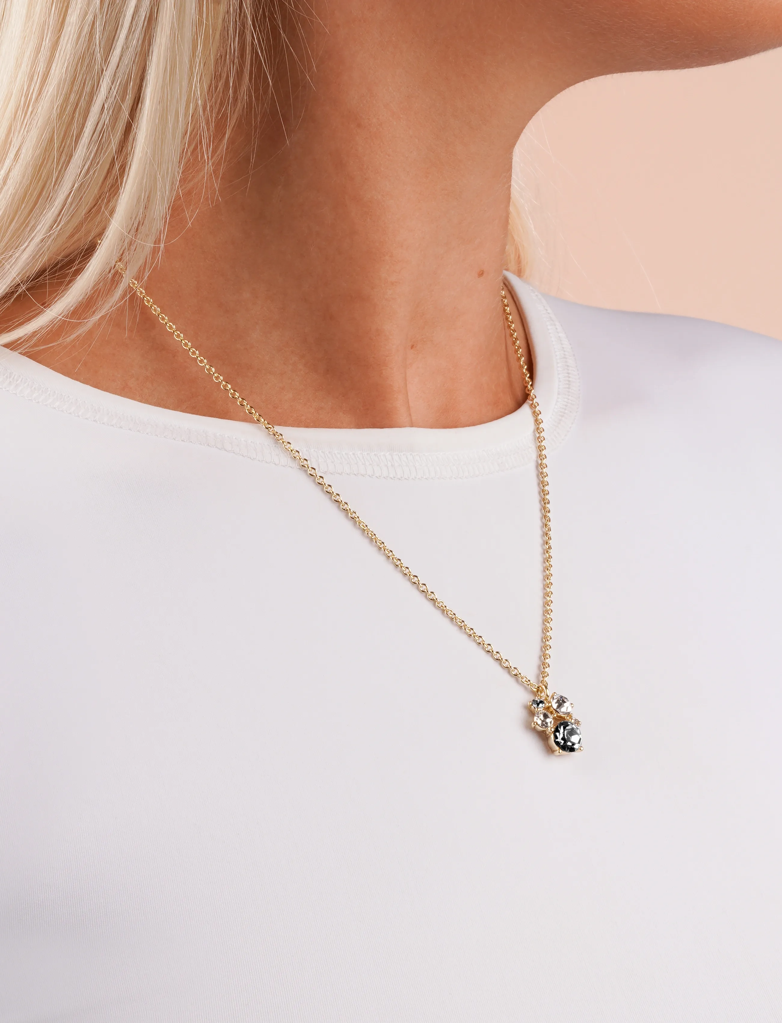 SNÖ of Sweden Noctelle Pendant Neck 45 G/Mix Black Cm, cm, Necklaces, Gold - Chain Frauen