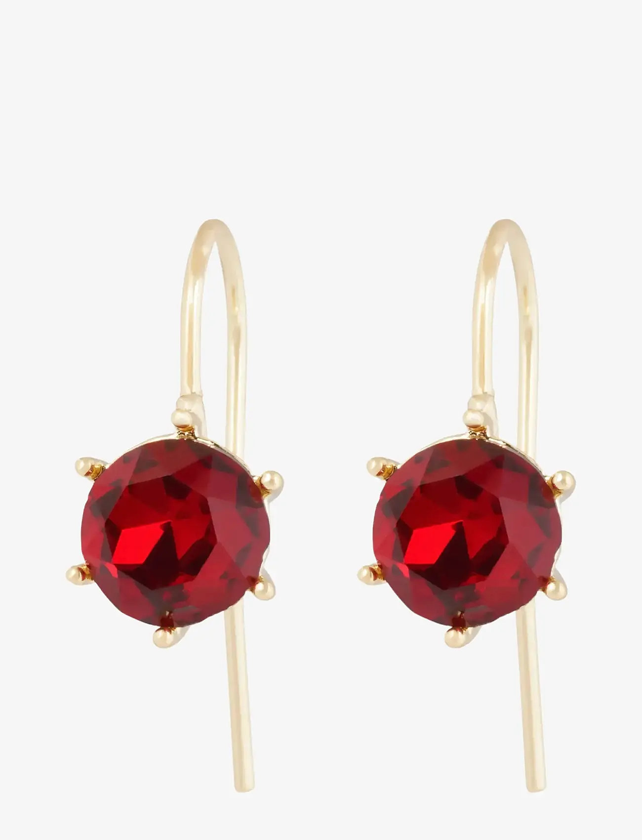 SNÖ of Sweden - Noctelle crystal hook ear g/red - Onesize - Øreringe med vedhæng - g/red - 1