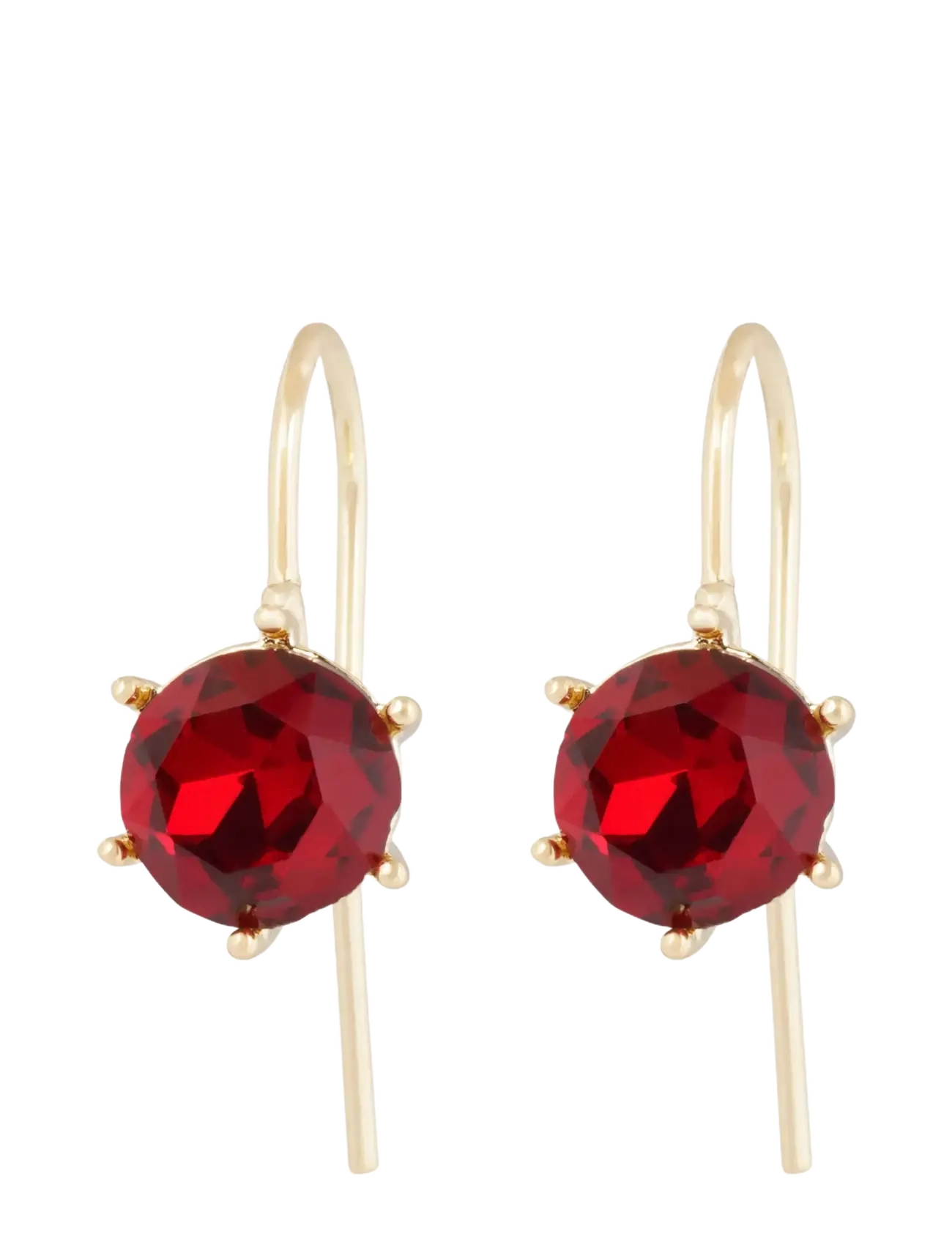 SNÖ of Sweden Noctelle crystal hook ear g/red - Onesize - Øreringe - G/RED / red