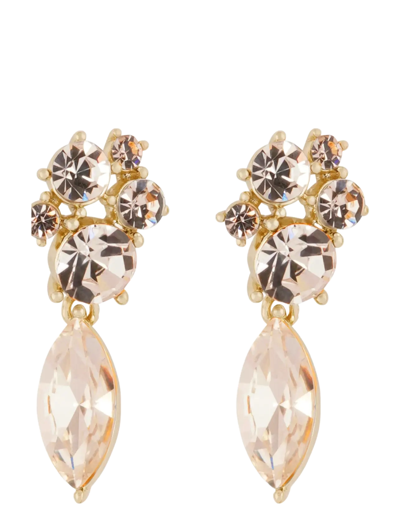 SNÖ of Sweden Noctelle pendant ear g/mix champagne - Onesize - Accessories - G/MIX CHAMPAGNE / gold