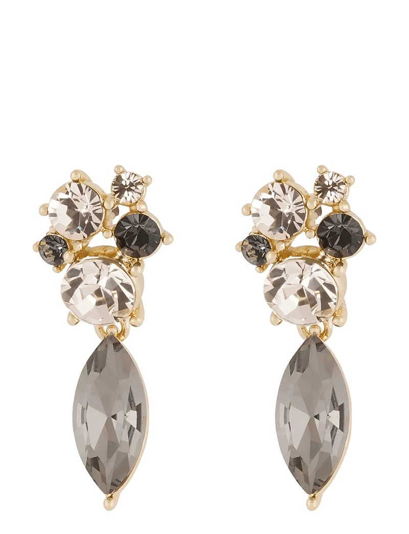 SNÖ of Sweden - Noctelle pendant ear g/mix black - Onesize - rippuvad kõrvarõngad - g/mix black - 1