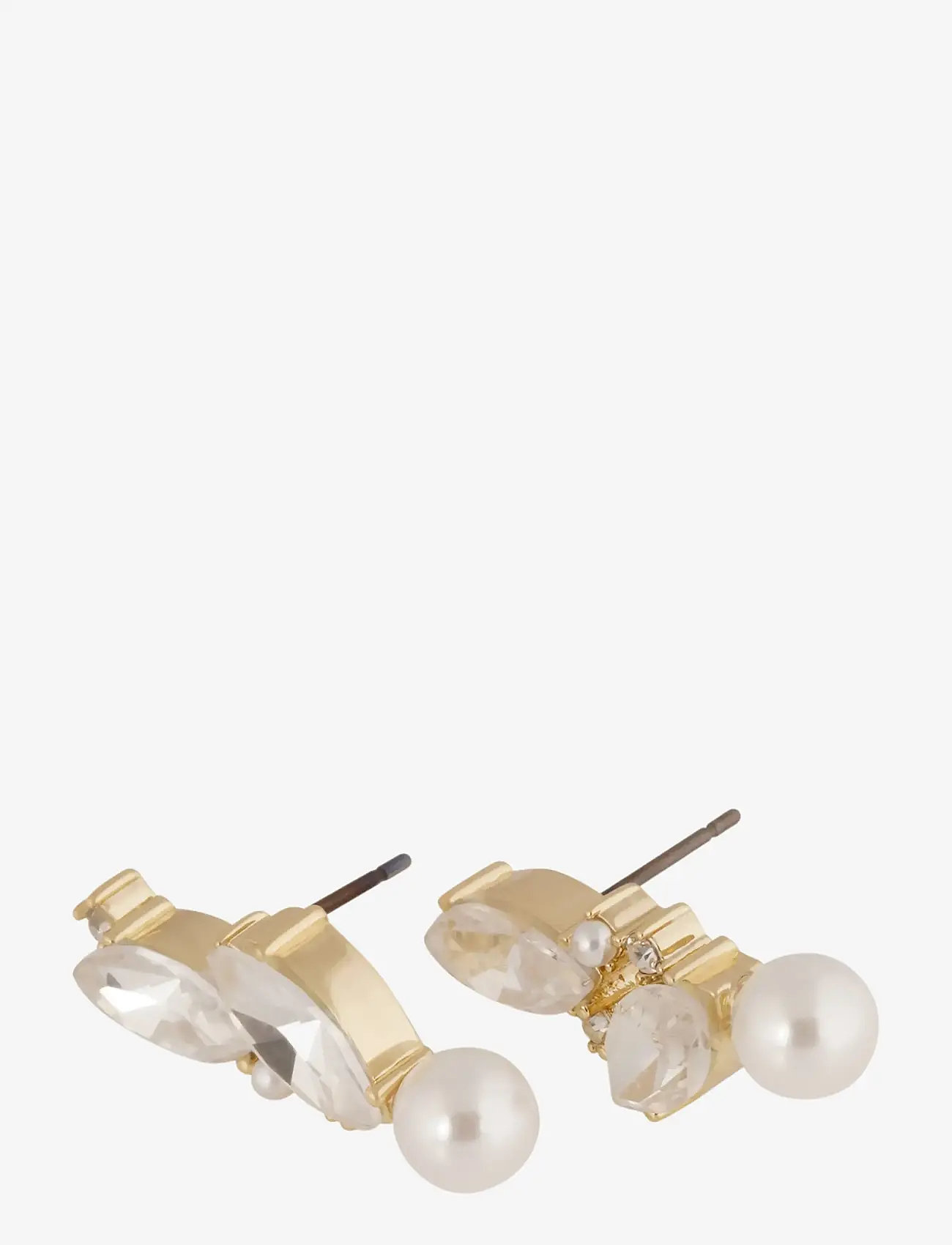 SNÖ of Sweden - Noctelle navette pearl pendant ear g/white - Onesize - pärlitega kõrvarõngad - g/white - 2