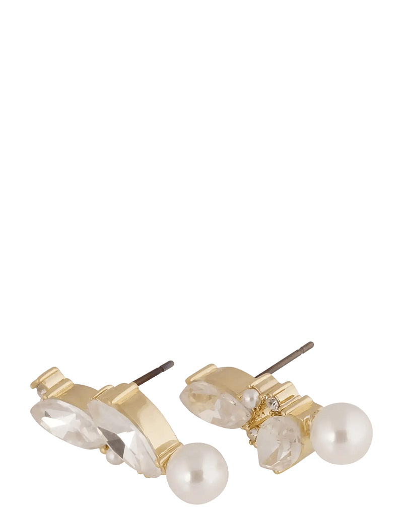 SNÖ of Sweden - Noctelle navette pearl pendant ear g/white - Onesize - pärlitega kõrvarõngad - g/white - 2