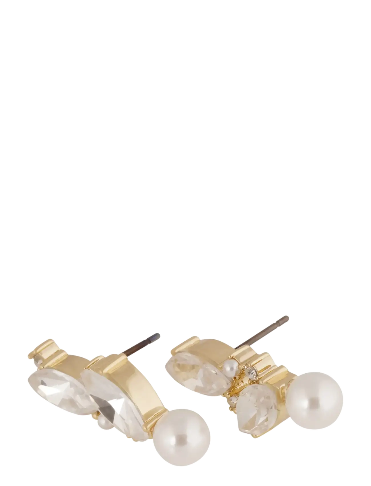 SNÖ of Sweden - Noctelle navette pearl pendant ear g/white - Onesize - boucles d'oreilles en perles - g/white - 2