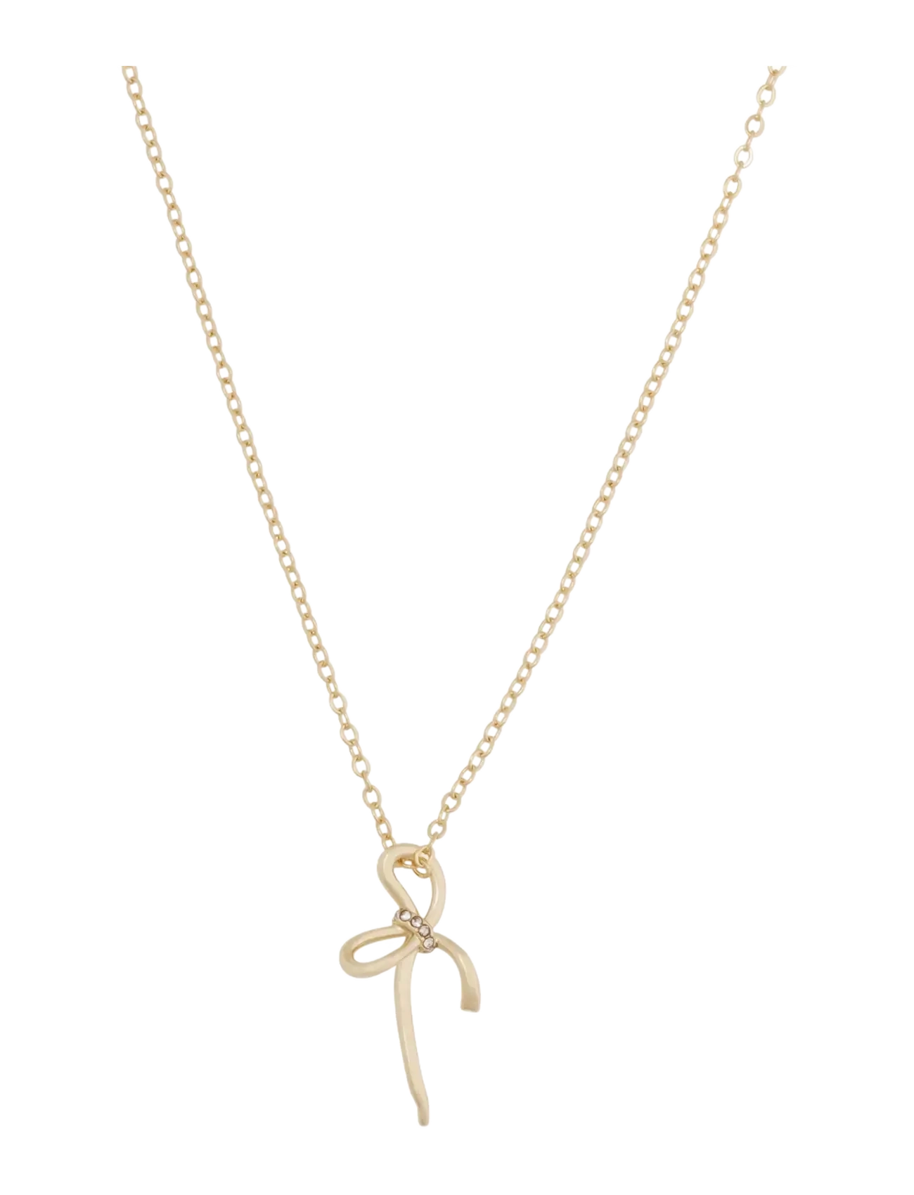 SNÖ of Sweden Ribbon small pendant neck 42 g/clear - 42 cm - Halsband med hänge - G/CLEAR / gold