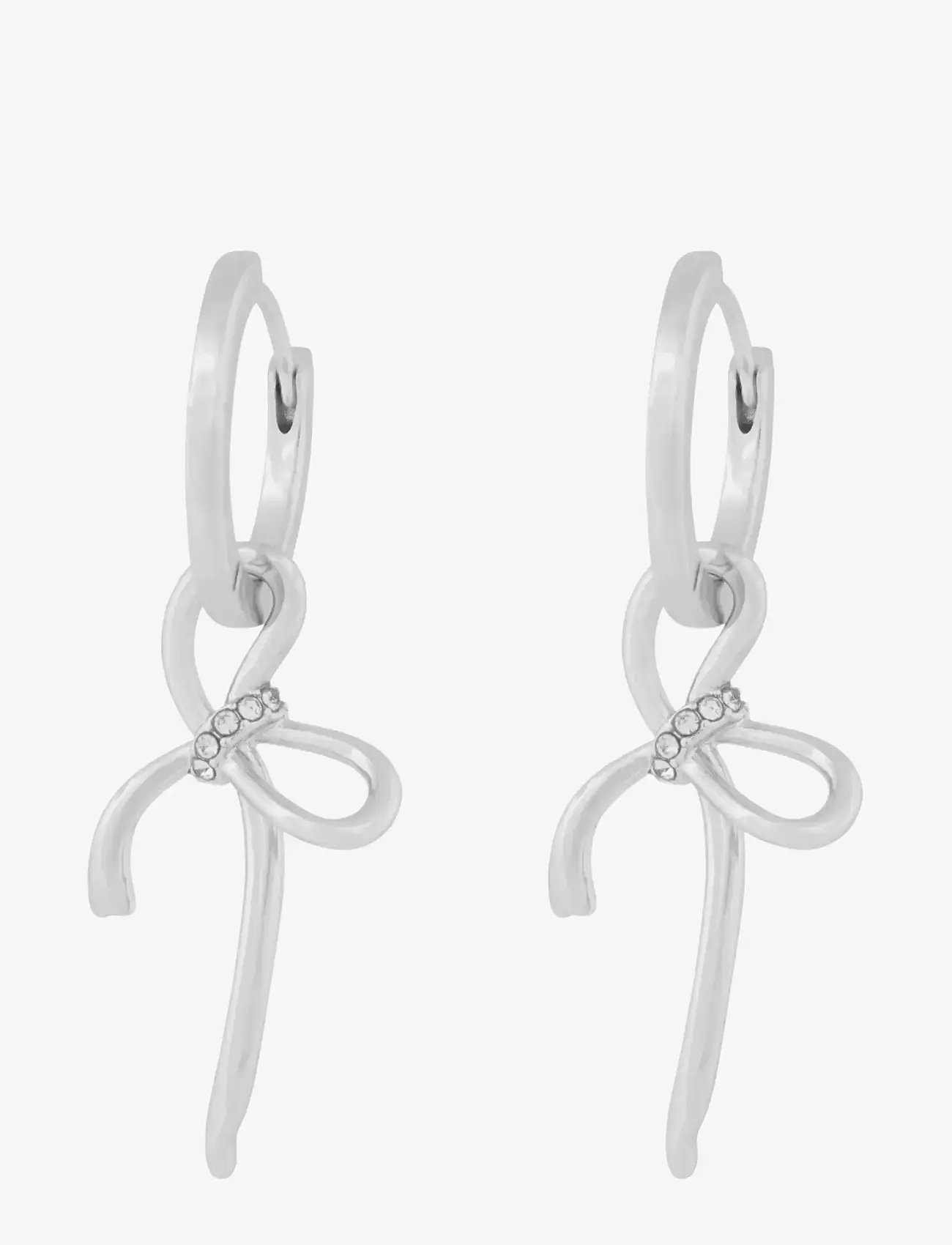 SNÖ of Sweden - Ribbon small pendant ear s/clear - Onesize - Øreringe med vedhæng - s/clear - 1