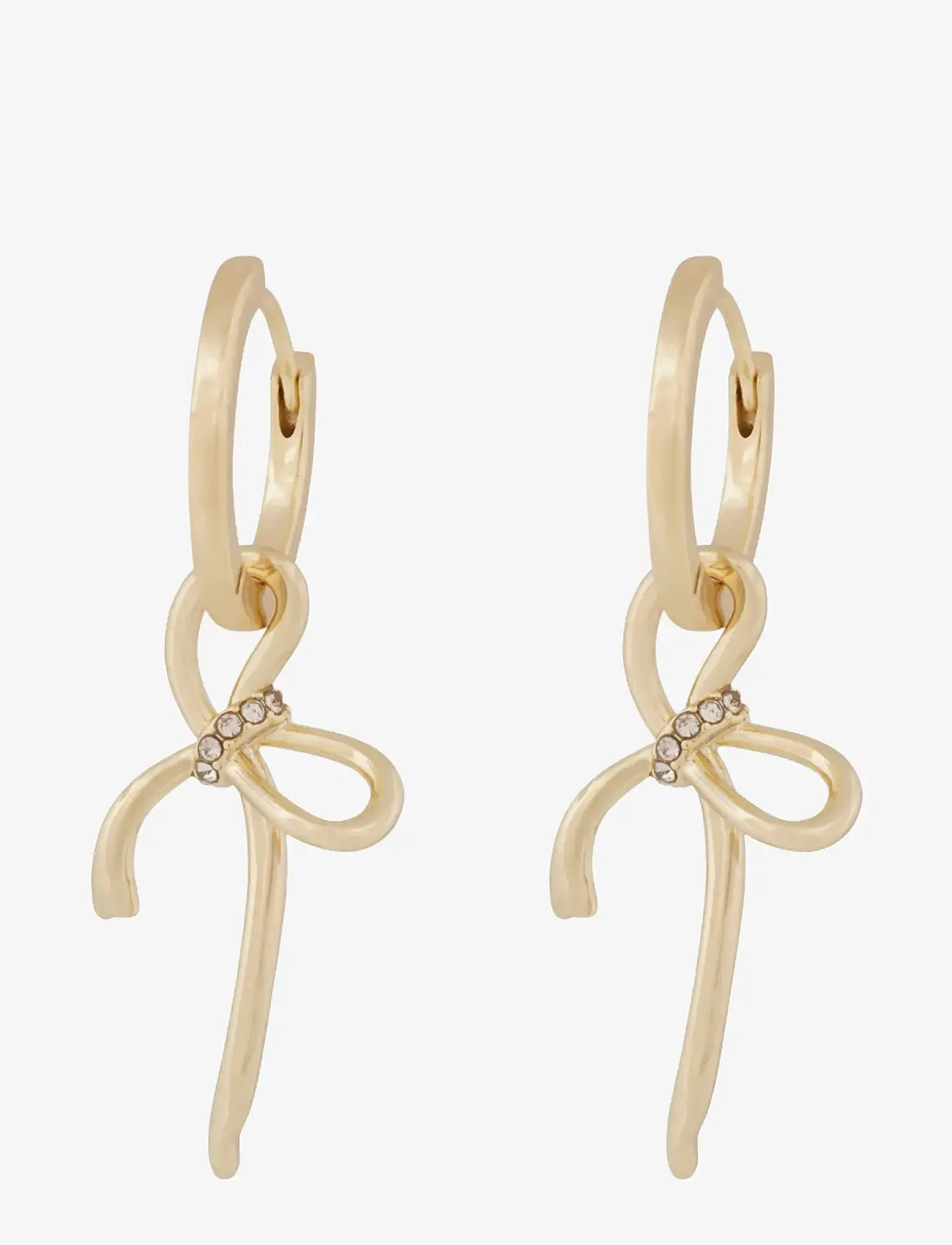 SNÖ of Sweden - Ribbon small pendant ear g/clear - Onesize - Øreringe med vedhæng - g/clear - 1