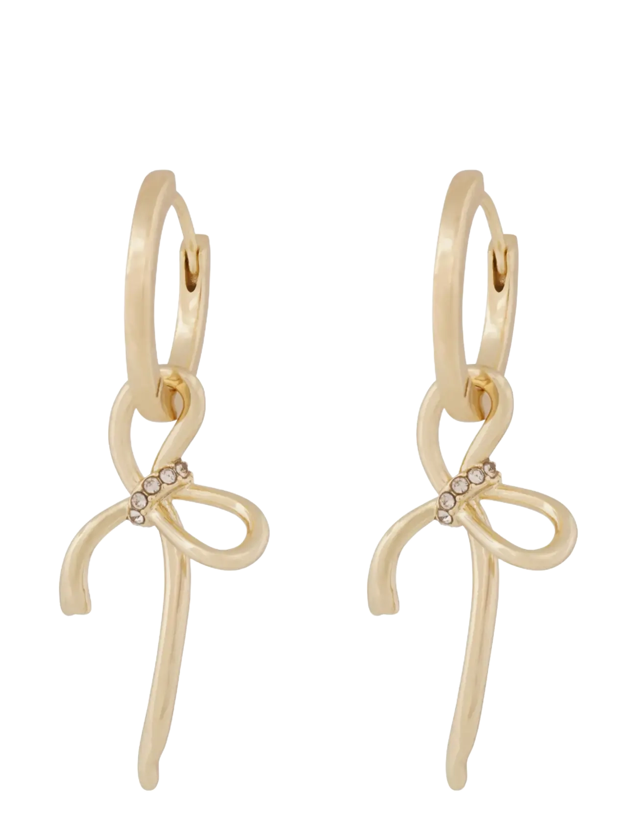 SNÖ of Sweden Ribbon small pendant ear g/clear - Onesize - Accessoires - G/CLEAR / gold