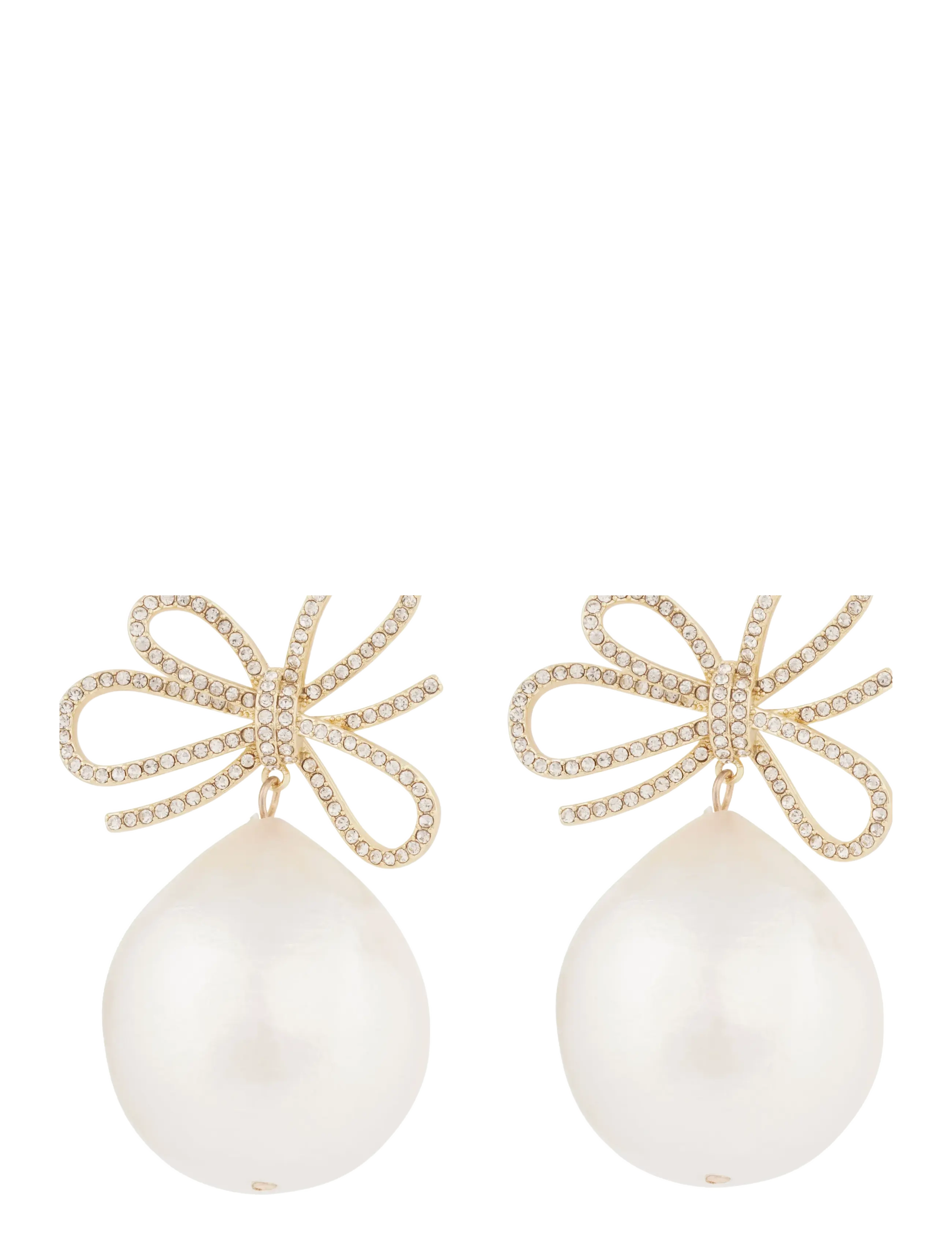 SNÖ of Sweden - Ribbon crystal pearl ear g/clear - Onesize - g/clear - 1