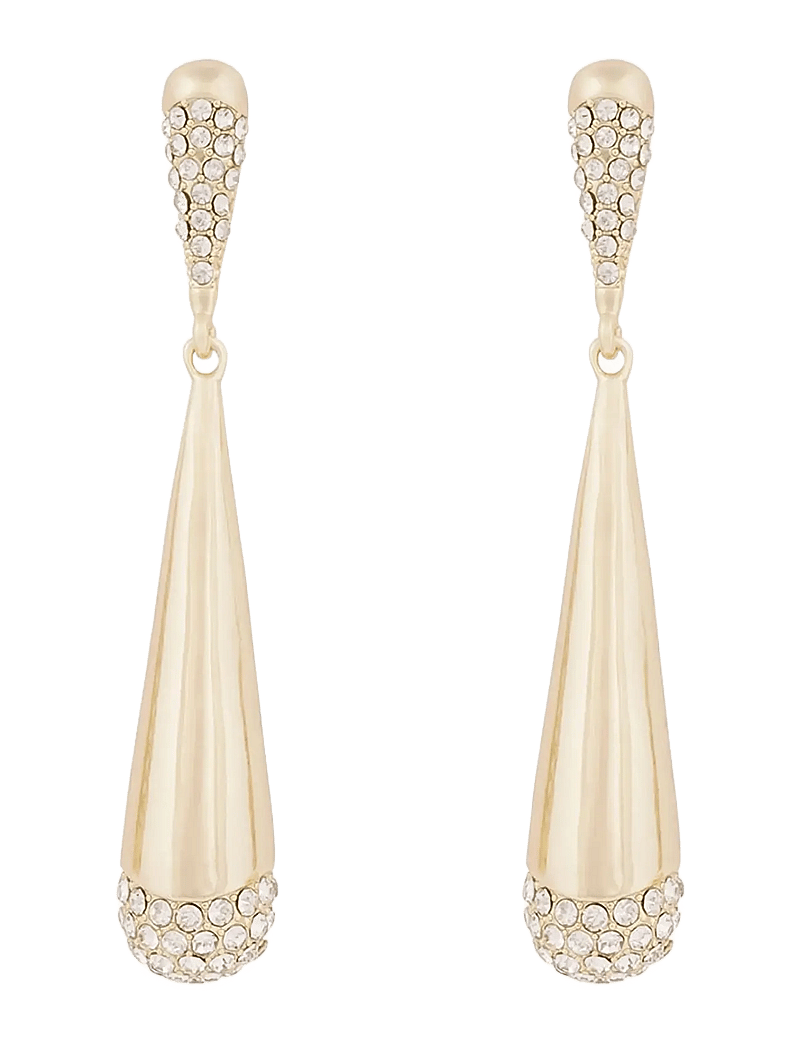 SNÖ of Sweden - Veil mirror double crystal ear g/clear - Onesize - rippuvad kõrvarõngad - g/clear - 1