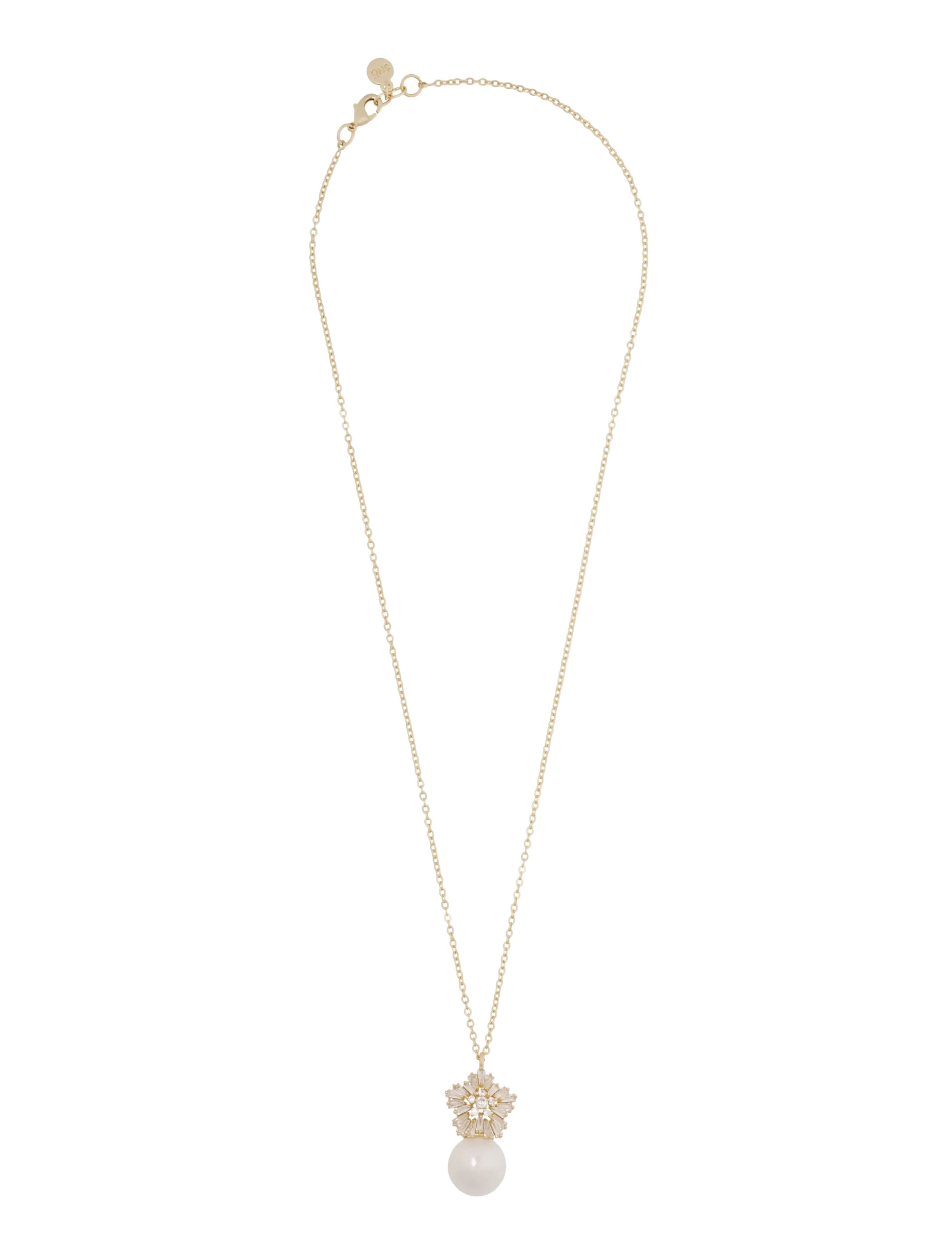 SNÖ of Sweden SNÖ ICON small pendant crystal neck 45 g/clear - 45 cm - Smykker - G/CLEAR / gold