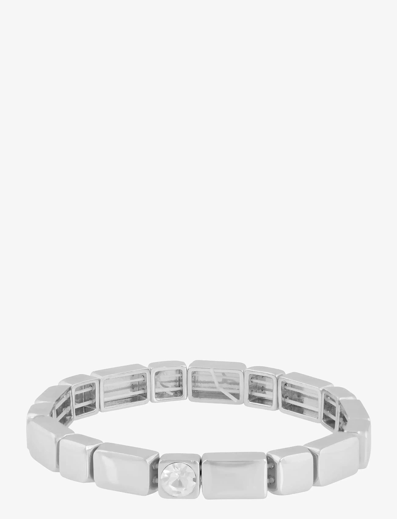 SNÖ of Sweden - Brick elastic one crystal brace s/clear - Onesize - kædearmbånd - s/clear - 1