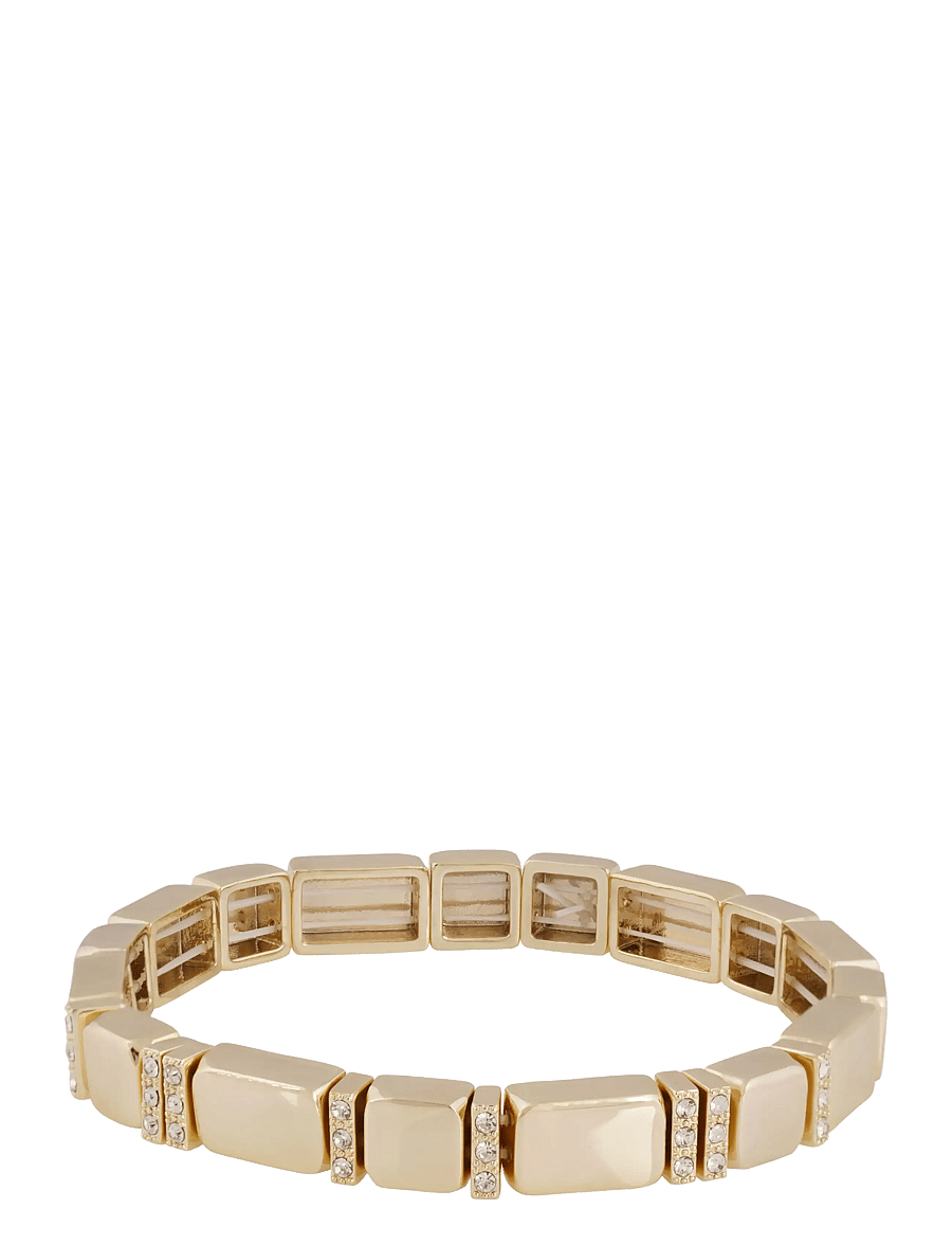 SNÖ of Sweden - Brick elastic line crystal brace g/clear - Onesize - armringe - g/clear - 1