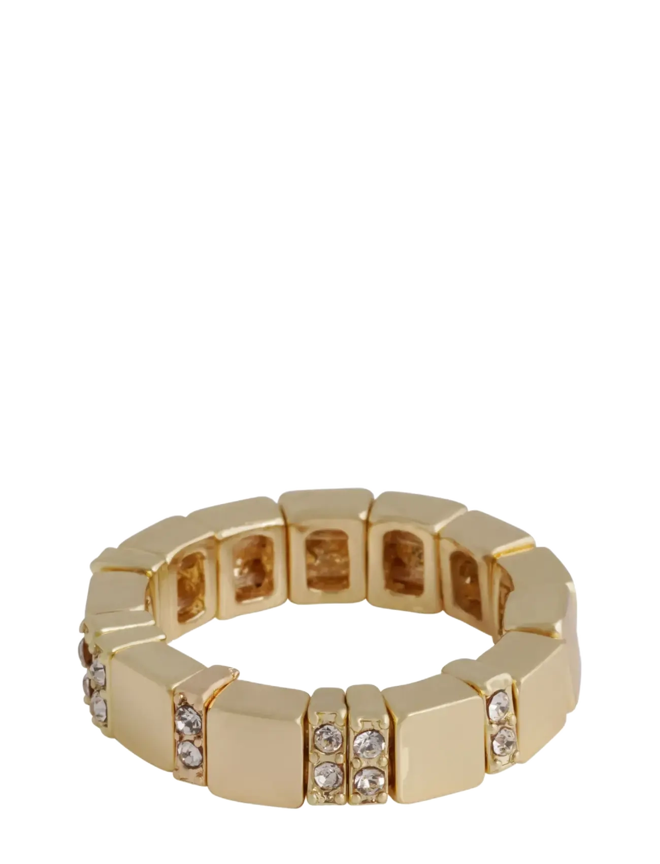 Brick small elastic crystal ring g/clear - Onesize - G/CLEAR