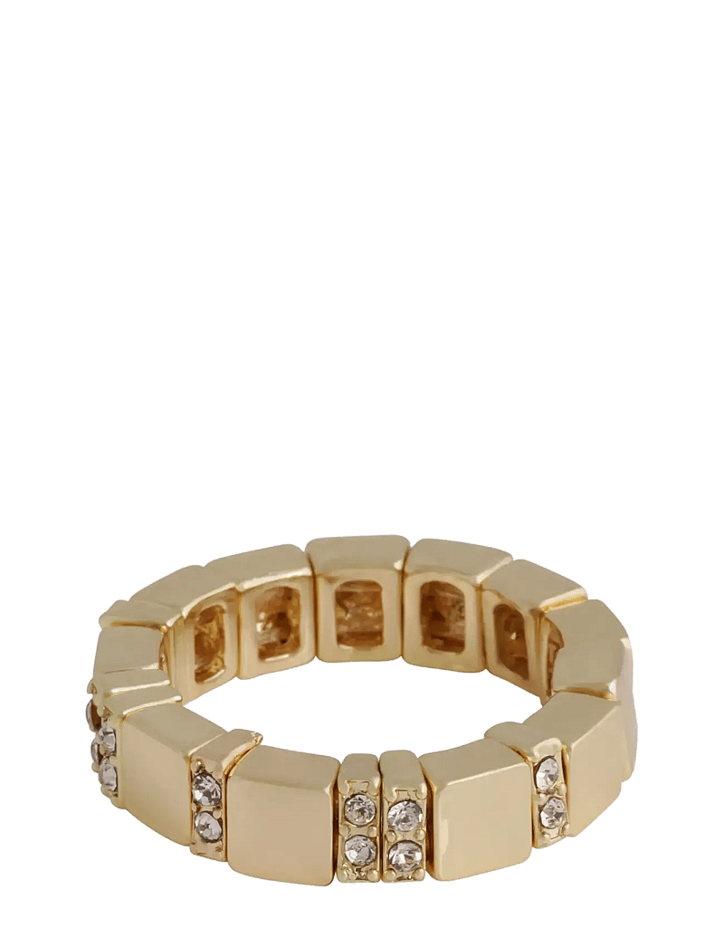 SNÖ of Sweden - Brick small elastic crystal ring g/clear - Onesize - ringar - g/clear - 1