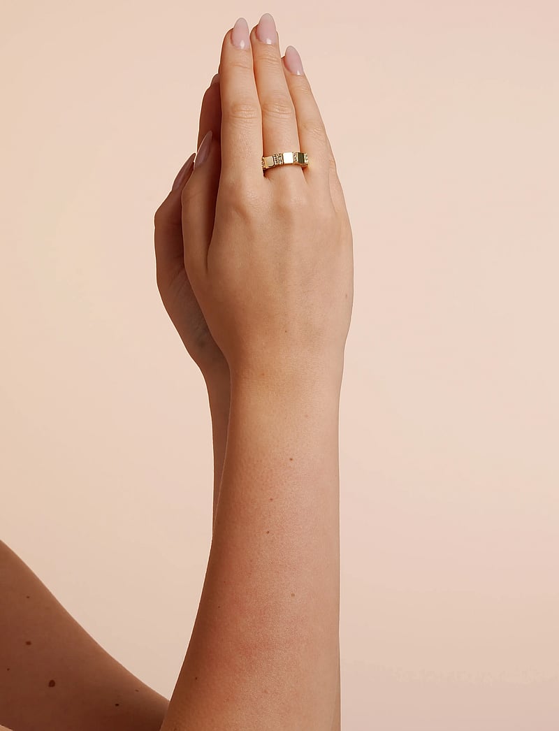 SNÖ of Sweden - Brick small elastic crystal ring g/clear - Onesize - ringar - g/clear - 0