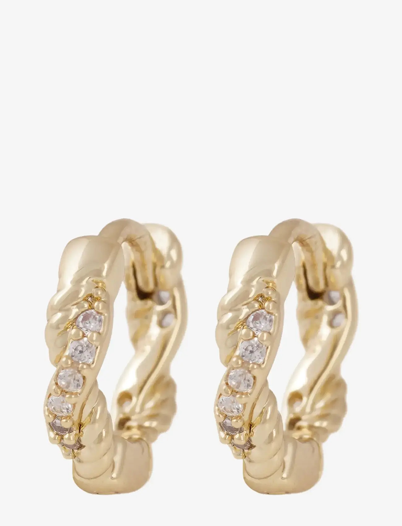 SNÖ of Sweden - Twist small ring ear g/clear - Onesize - creoler & hoops - g/clear - 1