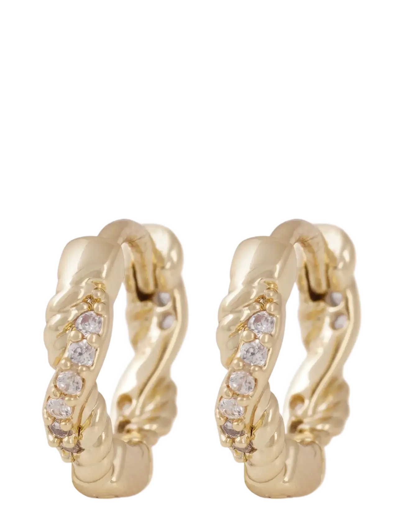 SNÖ of Sweden Twist small ring ear g/clear - Onesize - Jõulukingid - G/CLEAR / gold